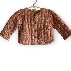 Kid's Jessica Simpson Coral Floral Print Quilted Jacket